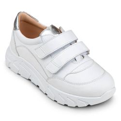 TW-438 (цв.Б-белый) Полуботинки спортивные (два ремня на велкро)