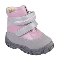 TW-521 (цв.16-розово-серый, 22) Ботинки (станд.задн., шерст.мех, съемн.стелька)