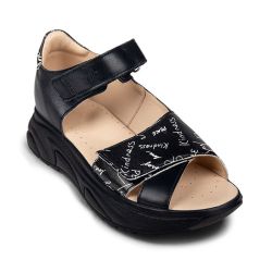 TW-143 (цв.Ч-черный) Туфли летние открытые (На велкро)