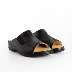 DTD-004 (цв.3-черный) Туфли летние открытые (Боковая резинка, эластичная вставка)