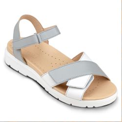 DTD-100 (цв.16-белый/серый, 36) Туфли (расст.пяточный ремень)