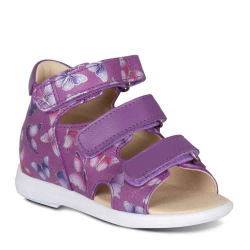 TW-138 (цв.53-лиловый) Туфли летние (Три ремня на велкро)